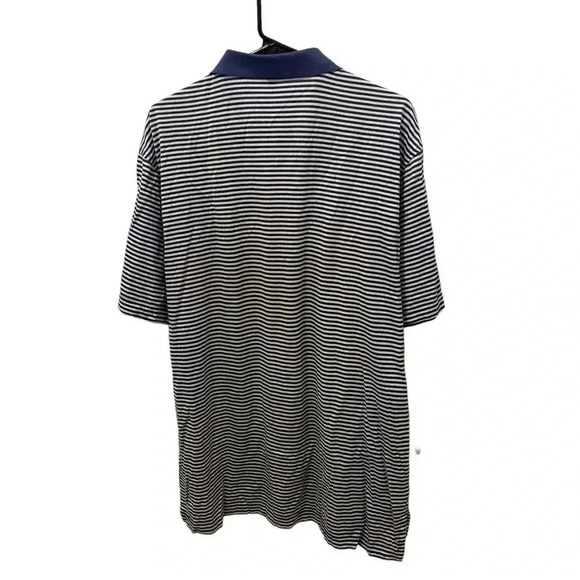 Peter Millar Striped Alpine Logo Golf Polo - Picture 2 of 4